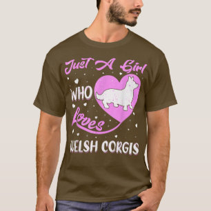 Heart Shape Dog is gewoon een meisje dat van Welsh T-shirt