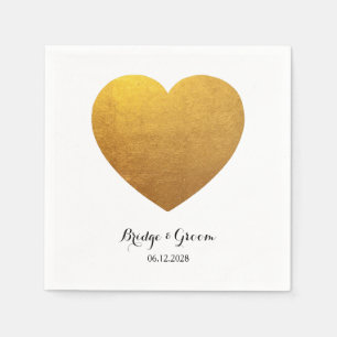 Heart Shape Foto aangepast Jubileum huwelijk Servet