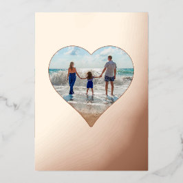 Heart Shape Lijst Foto  Afbeelding Real Folie Feestdagenkaart