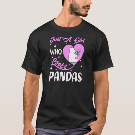 Heart Shape Panda is gewoon een meisje dat van Pan T-shirt (Voorkant)