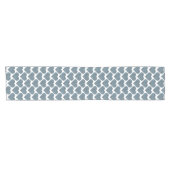 Heart Shape Plaid Blue Gray Table Runner Korte Tafelloper (Horizontaal)