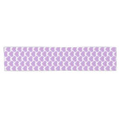 Heart Shape Plaid Pink Purple Table Runner Korte Tafelloper (Horizontaal)
