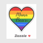 Heart Shape Pride Flag Vinyl Sticker (Vel)