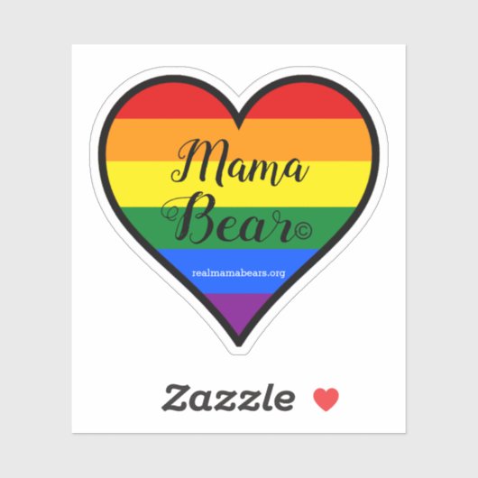 Heart Shape Pride Flag Vinyl Sticker (Vel)