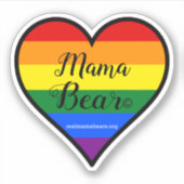 Heart Shape Pride Flag Vinyl Sticker (Voorkant)