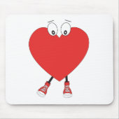 Heart Shape Red Cute Love Character Design Muismat (Voorkant)