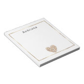 Heart Shape Sea Shells Ocean Beach Personalized  Notitieblok (Schuin)