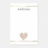 Heart Shape Sea Shells Ocean Beach Personalized Post-it® Notes (Voorkant)