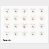 Heart Shape, Starfish Wedding Sticker (Vel)
