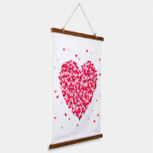 Heart Shape Valentijnsdag Love Gift Hangend Wandkleed (Gebogen)