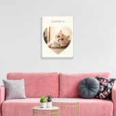 Heart-Shaped Cat Design Canvas Afdruk (Insitu (Woonkamer))