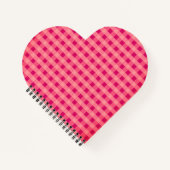 Heart Shaped Checked Tablecloth Pattern Notitieboek (Voorkant)
