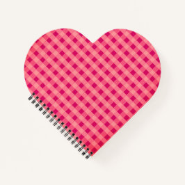 Heart Shaped Checked Tablecloth Pattern Notitieboek