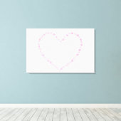 Heart Shaped Cherry Blossom Canvas Afdruk (Insitu (Houten vloer))