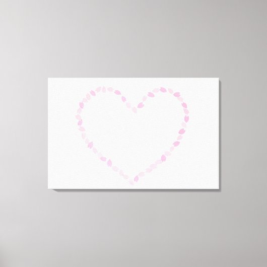 Heart Shaped Cherry Blossom Canvas Afdruk (Voorkant)
