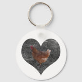 Heart Shaped Chicken Sleutelhanger (Voorkant)