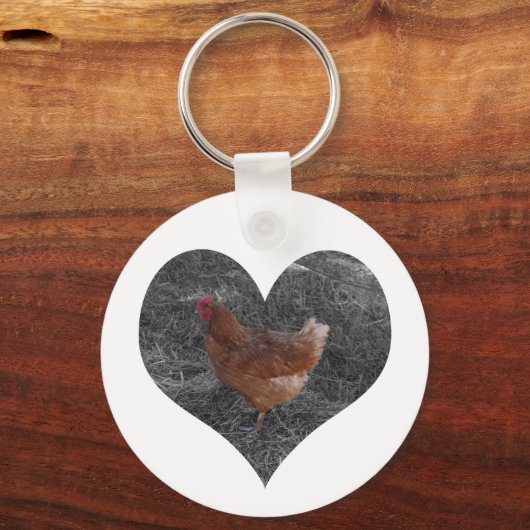 Heart Shaped Chicken Sleutelhanger (Voorkant)