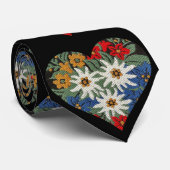 Heart Shaped Edelweiss Alpiene Bloem Stropdas (Opgerold)