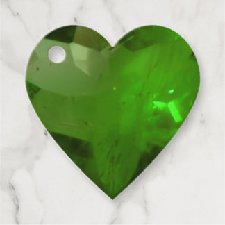 Heart‑Shaped Emerald Bedankjes Labels