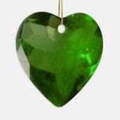 Heart‑Shaped Emerald Keramisch Ornament (Rechts)