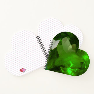 Heart‑Shaped Emerald Notitieboek