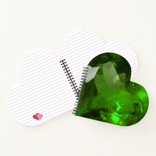 Heart‑Shaped Emerald Notitieboek (Binnen)