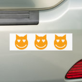 Heart Shaped Eyes Emoji Bumpersticker (Op auto)