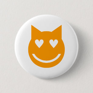 Heart Shaped Eyes Emoji Ronde Button 5,7 Cm