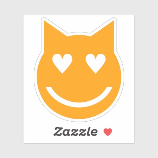Heart Shaped Eyes Emoji Sticker (Vel)