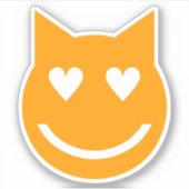 Heart Shaped Eyes Emoji Sticker (Voorkant)