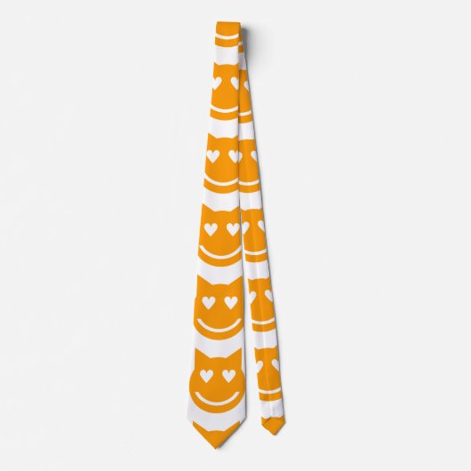 Heart Shaped Eyes Emoji Stropdas (Voorkant)