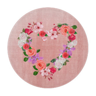 Heart Shaped Floral Bouquet of Love Snijplank
