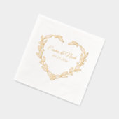 Heart Shaped Floral Wedding Folie Servetten (Links)