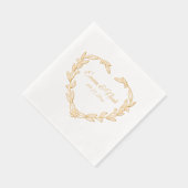 Heart Shaped Floral Wedding Folie Servetten (Rechts)