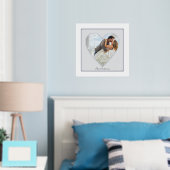 Heart Shaped Folie Accent for Wedding Poster Print (Insitu (Slaapkamer))