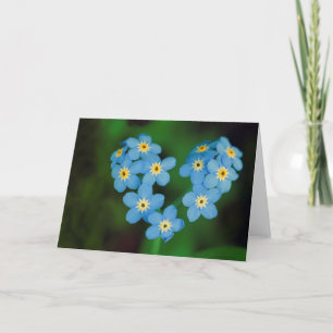 Heart Shaped Forget-me-not Bloemen Kaart