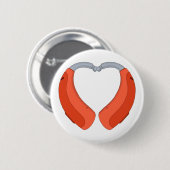 Heart Shaped Hearing Aid Ronde Button 5,7 Cm (Voorkant /achterkant)