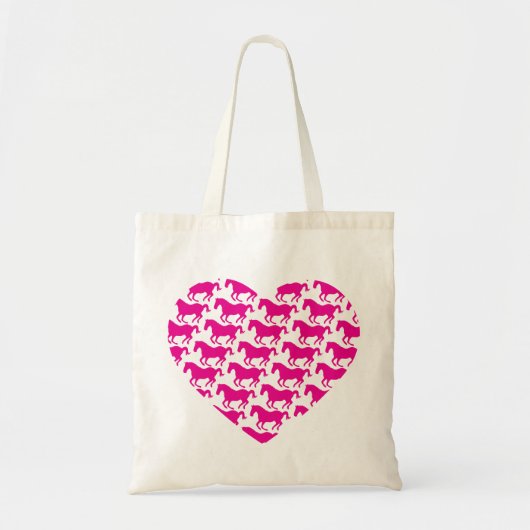 Heart Shaped Horse Pattern Tote Bag (Voorkant)