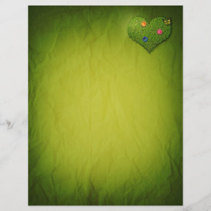 Heart-Shaped Lawn Flowers Butterfly