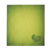 Heart-Shaped Lawn Flowers Butterfly Notitieblok (Voorkant)