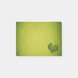 Heart-Shaped Lawn Flowers Butterfly Post-it® Notes