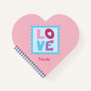 Heart Shaped Love Stamp Notitieboek