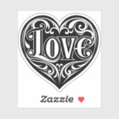 Heart Shaped Love vinyl sticker (Vel)