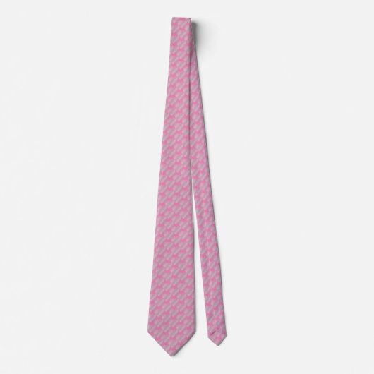 Heart Shaped Pattern op Roze Stropdas (Voorkant)