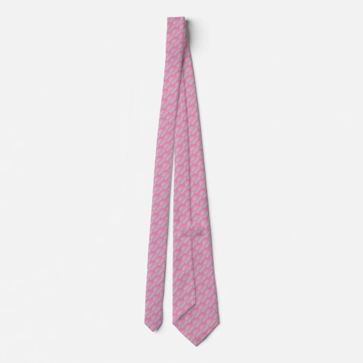 Heart Shaped Pattern op Roze Stropdas (Achterkant)