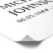 Heart Shaped Photo Collage Funeral Memorial Square Poster (Hoek)