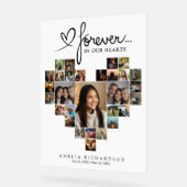 Heart Shaped Photo Collage Memorial Welcome (Angle)