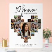 Heart Shaped Photo Collage Memorial Welcome (Mariage)
