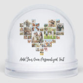 Heart Shaped Photo Collage Sneeuwbol (Voorkant)