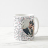 Heart Shaped Photo True Love Valentijns of Wedden Koffiemok (Voorkant rechts)